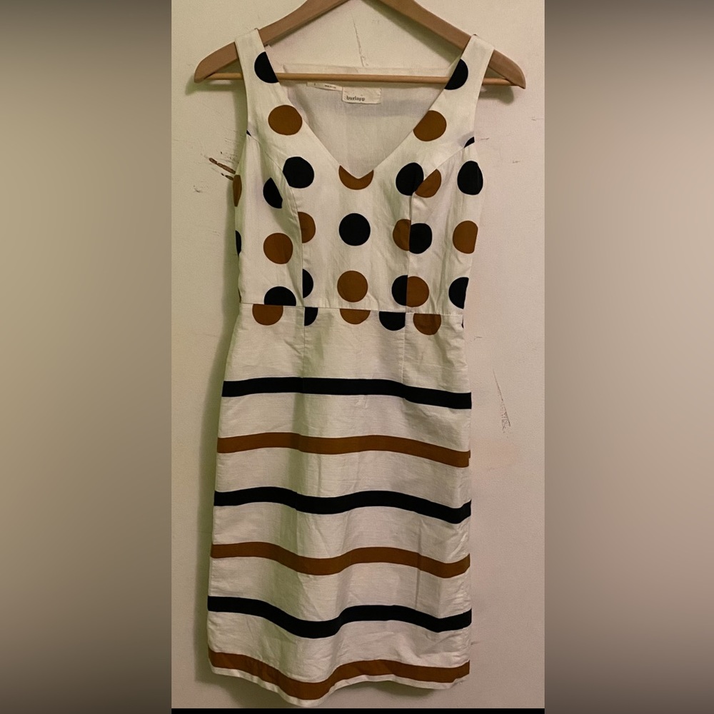 Burlapp polka dot & striped dress
